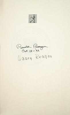 Lot #95 Ronald and Nancy Reagan Signed Book - Image 2