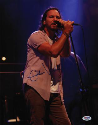 Lot #653 Pearl Jam: Eddie Vedder Signed Oversized Photograph - PSA 10 - Image 1