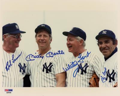 Lot #921 NY Yankees: Mantle, Ford, Berra, and Lemon Signed Photograph - Image 1