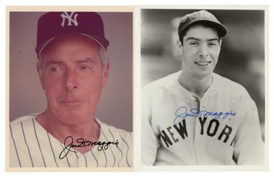 Lot #907 Joe DiMaggio (2) Signed Photographs