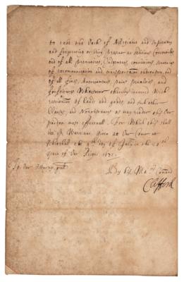 Lot #136 King Charles II Signed Pardon for Quakers - Image 2