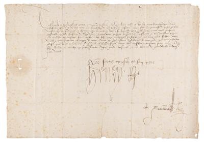 Lot #131 King Henry VII Letter Signed on Catherine