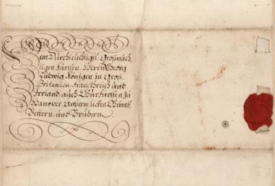 Lot #143 Charles VI, Holy Roman Emperor Letter Signed to King George I - Image 3
