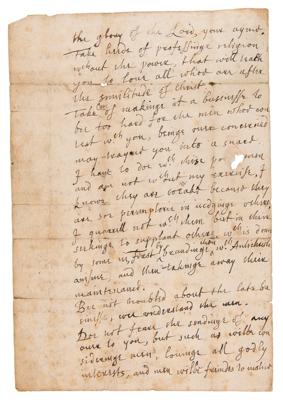 Lot #119 Oliver Cromwell Autograph Letter Signed to Son - Image 2