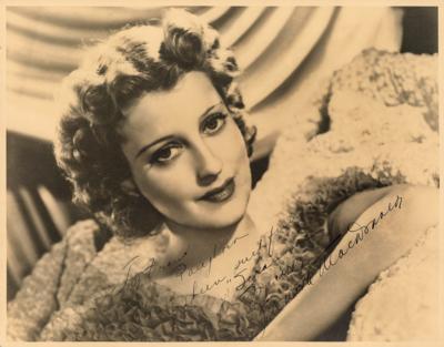 Lot #802 Jeanette MacDonald Signed Photograph to Franklin Pangborn - Image 1
