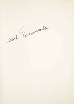 Lot #443 Alfred Eisenstaedt Signed Book - Image 2