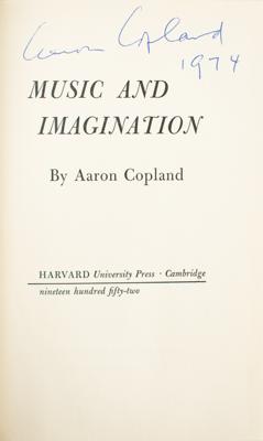 Lot #585 Aaron Copland Signed Book - Image 2