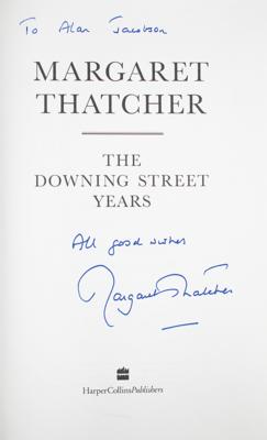 Lot #323 Margaret Thatcher Signed Book - Image 2