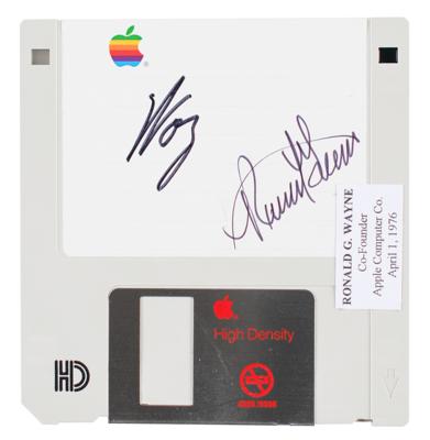 Lot #195 Apple: Wozniak and Wayne (2) Signed Items - Image 1