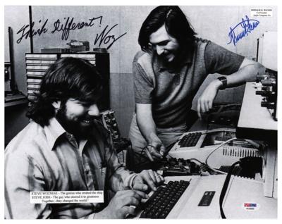 Lot #196 Apple: Wozniak and Wayne Signed Photograph - Image 1