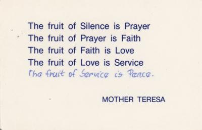 Lot #290 Mother Teresa Signature - Image 2