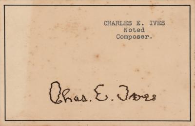 Lot #589 Charles Ives Signature