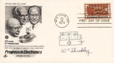 Lot #316 William Shockley Signed FDC with Sketch - Image 1