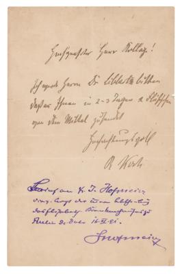 Lot #181 Robert Koch Autograph Letter Signed - Image 1