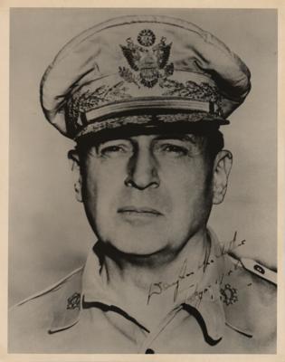 Lot #351 Douglas MacArthur Signed Photograph - Image 1