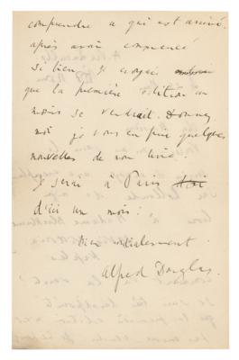 Lot #483 Lord Alfred Douglas Autograph Letter Signed - Image 2