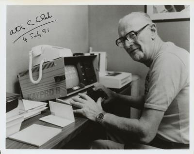 Lot #512 Arthur C. Clarke Signed Photograph - Image 1