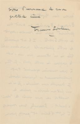 Lot #595 Francis Poulenc Autograph Letter Signed - Image 2