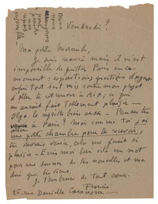 Lot #431 Francis Picabia Autograph Letter Signed - Image 1