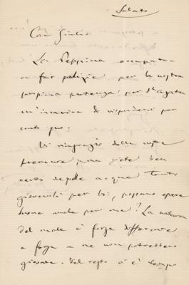 Lot #565 Giuseppe Verdi Autograph Letter Signed - Image 1