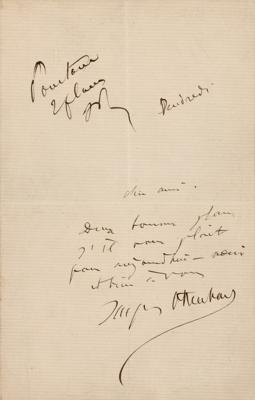 Lot #562 Jacques Offenbach Autograph Letter Signed - Image 1