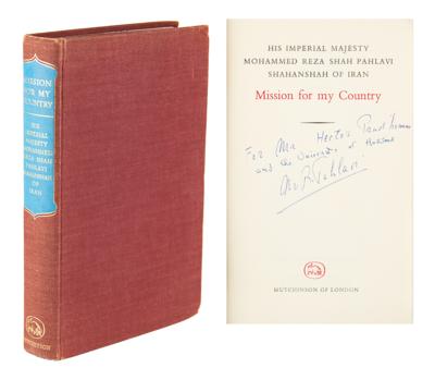 Lot #295 Mohammad Reza Pahlavi Signed Book