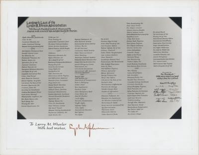 Lot #82 Lyndon B. Johnson Signed Oversized Photograph as President - Image 1