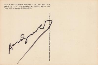 Lot #436 Andy Warhol Signature