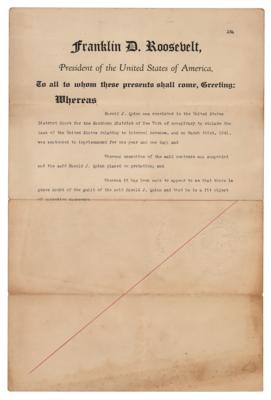 Lot #96 Franklin D. Roosevelt Document Signed as President - Image 2
