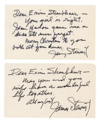 Lot #860 James Stewart (2) Autograph Letters Signed - Image 1