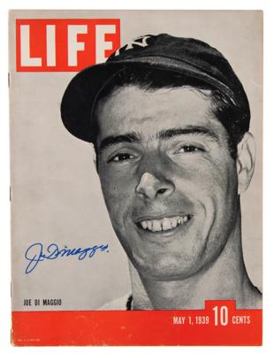 Lot #908 Joe DiMaggio Signed Magazine