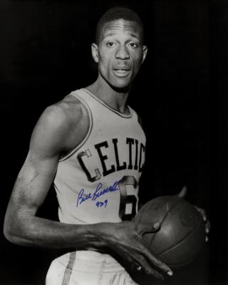 Lot #894 Boston Celtics: Bill Russell Oversized Signed Photograph - Image 1