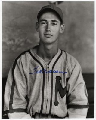 Lot #942 Ted Williams Oversized Signed Photograph