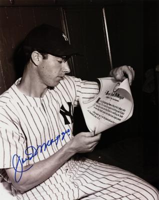 Lot #904 Joe DiMaggio Signed Photograph