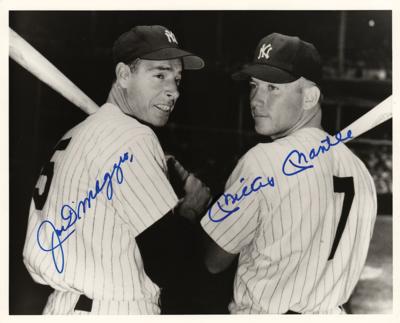 Lot #919 Mickey Mantle and Joe DiMaggio Signed Photograph - Image 1