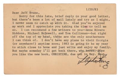 Lot #536 Stephen King Typed Letter Signed - Image 1
