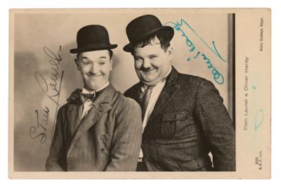 Lot #697 Laurel and Hardy Signed Photograph