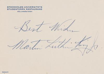 Lot #170 Martin Luther King, Jr. Signature