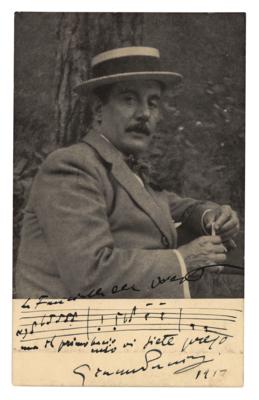 Lot #563 Giacomo Puccini Signed Photograph with Musical Quotation - Image 1