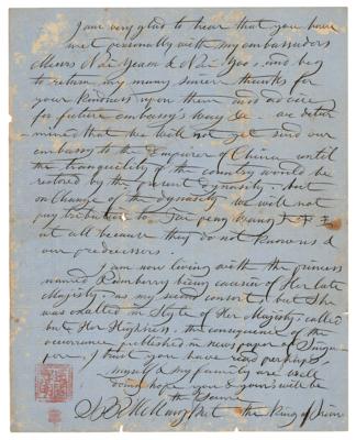 Lot #149 King Mongkut Autograph Letter Signed on Siamese Culture - Image 8