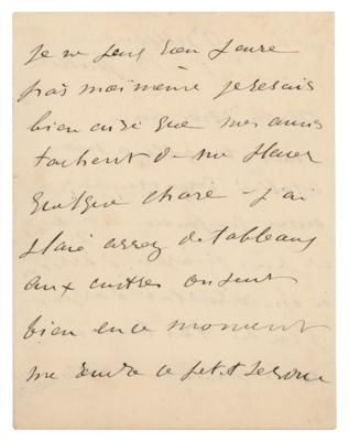 Lot #427 Edouard Manet Autograph Letter Signed - Image 2