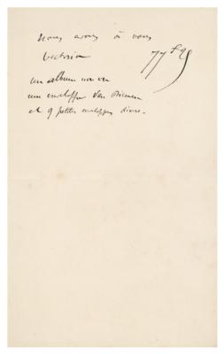 Lot #419 Gustave Caillebotte Autograph Letter Signed - Image 3