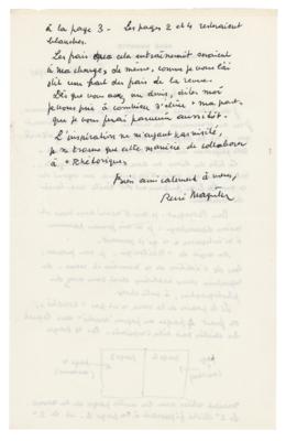 Lot #426 Rene Magritte Autograph Letter Signed on Magazine - Image 2