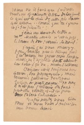 Lot #418 Eugene Boudin Autograph Letter Signed - Image 3