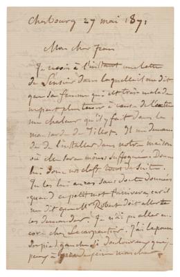 Lot #429 Jean-Francois Millet Autograph Letter Signed - Image 1