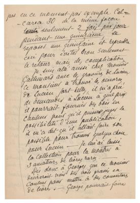 Lot #432 Camille Pissarro Autograph Letter Signed on Sons' Artwork - Image 2