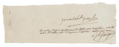 Lot #354 Napoleon Autograph Endorsement Signed on St. Helena - Image 1