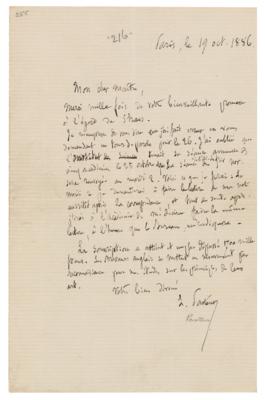 Lot #186 Louis Pasteur Autograph Letter Signed on Brewing - Image 1