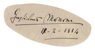 Lot #280 Guglielmo Marconi Signature