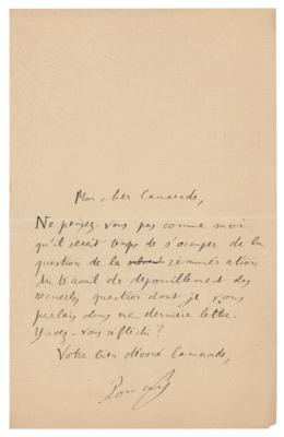 Lot #187 Henri Poincare Autograph Letter Signed - Image 1